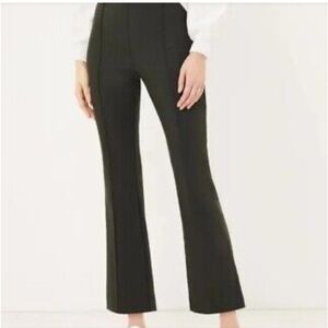 LOFT Seamed High Waist Curvy Kick Flare Pant, Olive Green